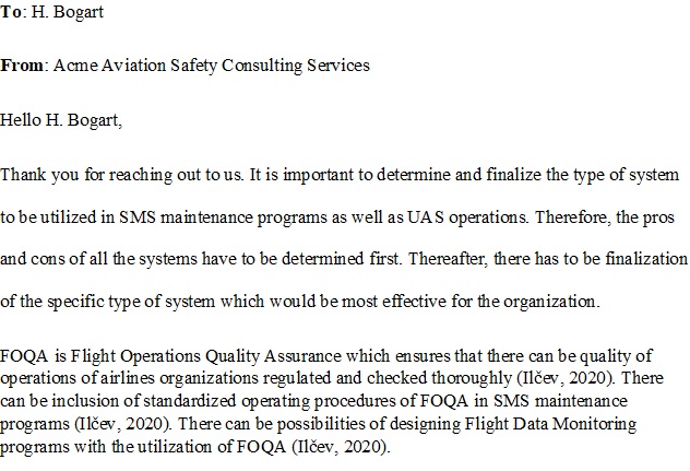 9.2 - Discussion Acme Aviation Safety Consultant Service